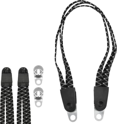 Snelbinder spinbinder fiets zwarte bagagespin met metalen haken - Verstelbaar en Sterk voor Motor, Fiets en Scooter - 55cm x 3cm