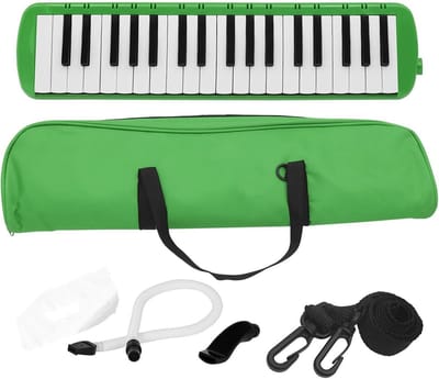 Melodica Instrument - Lucht Piano - Muziek Leren - 37 Toetsen - 48 cm - Groen