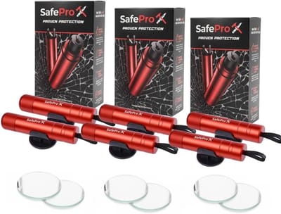 Noodhamer en Riemsnijder - Compact - Pack - 6 - Reddingsgereedschap voor Veiligheid in de Auto