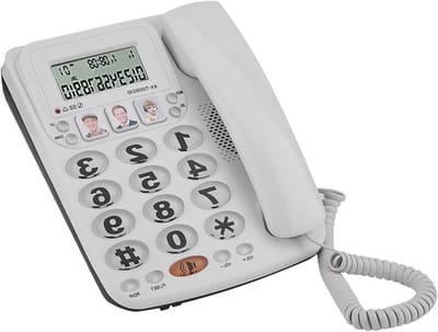 Vaste Telefoon - Bedrade Telefoon - Thuiswerken Kantoor - Ruisonderdrukkend Geluid - 2 Lijnen - Zwart
