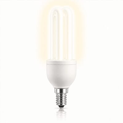 1x Stick Spaarlamp E14 - 9W - Warm Wit Licht (2700K) - 421 lm - 6 jaar - Niet Dimbaar - Bespaar op energiekosten