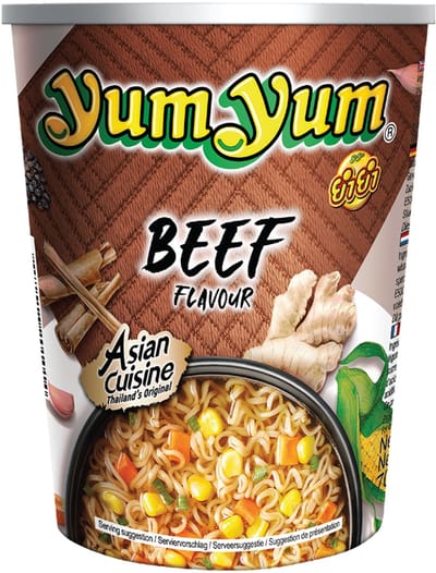Yum Yum Instant Cupnoedels Rundvlees 36 x 70 g