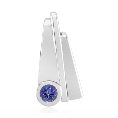 Cavill - Blauwe Tanzaniet Hanger Rond 0,255 ct - 925 Sterling Zilver met Palladium - Elegant Modern Sieraad - Edelsteen uit Tanzania