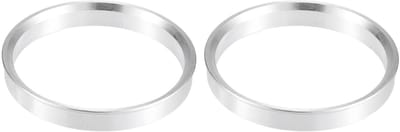 Cosensi- Middenring Aluminiumlegering - 2 Stuks - Buitendiameter 71,6 mm - Binnendiameter 66,1 mm - Inbouwdiepte 10 mm - Zilverkleurig - Naafring