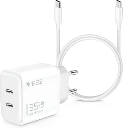 Usb C Adapter Met usb-C Naar usb-C Kabel 2 Meter - 35w Snellader Met GaN Technologie