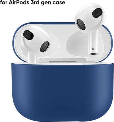 Heble® Hoesje geschikt voor AirPods 3 Softcase - #DonkerBlauw #Hoesje"