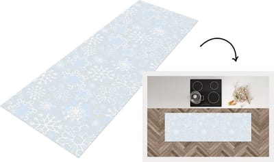 Keukenloper - Loper keuken - Winter - Sneeuwvlok - Design - 150x50 cm - Keukenloper vinyl