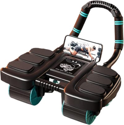 Buikspierroller - Core Trainer - Krachtopbouw - Automatische Terugslag - 42 cm - Zwart