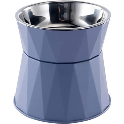 Fournitures pour animaux de compagnie Bol pour chat Bol surélevé pour animal de compagnie Bol à boire Mangeoire pour chiot en acier inoxydable Gamelle pour chat Gamelles pour animaux de compagnie rose