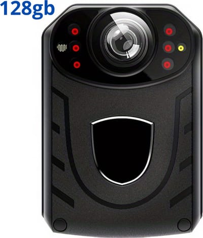 Bovista Spy Cam - Bodycam - Politie - Chest Camera - Spy Camera - Verborgen Camera - Spionage Camera - Action Camera - HD + 128GB
