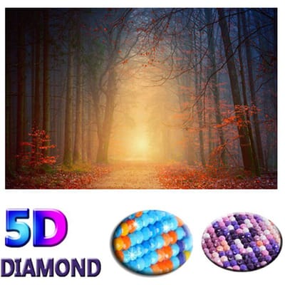 DIY 5D Diamond schilderij zon landschap papegaaien hars boor borduren kruissteek 20X30CM brown