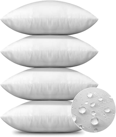 Set van 4 Waterdichte Sierkussen Binnen/Buiten - Vierkante Kusseninserts 40x40 cm
