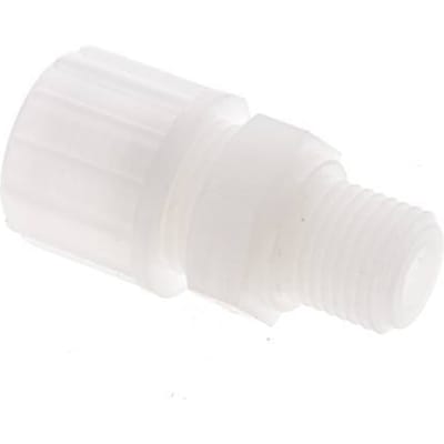 10x4mm & G1/4'' PVDF Rechte Knelfitting Buitendraad 10bar Kunststof en Polyamide