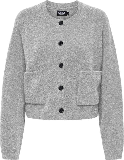 Only Onlpiemonte l/s cardigan knt noos light grey melan