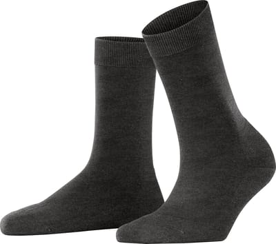 FALKE ClimaWool eenkleurig wol lyocell sokken dames grijs - maat 37-38