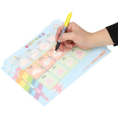 10 Feuilles Papier Livre de Dessin à l'Eau Jouets de Coloration Livre de Peinture Cadeau d'Anniversaire pour Enfants white
