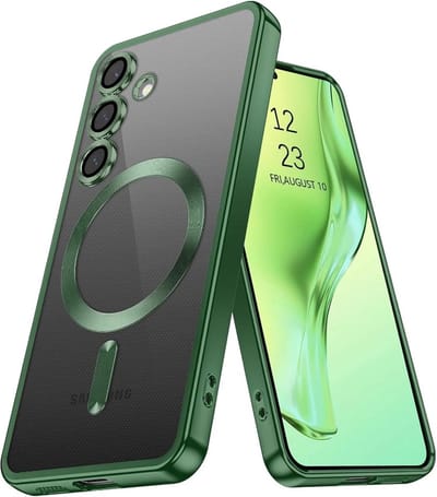 TG Techgrip - Hoesje Geschikt voor Samsung S24 Magsafe Compatible - Back Cover Hoesje met ingebouwde 9H HD camera glas bescherming - Groen Hoes Geschikt voor Samsung Galaxy S24