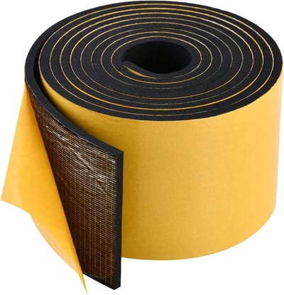 Zelfklevende Schuimband - 70mm Breed - 6mm Dik, Hoge Dichtheid Neopreen Weerstrip voor Geluiddemping, Schokabsorptie en Isolatie voor Ramen, Deuren en Auto's