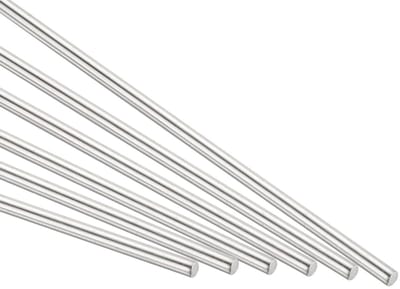 6 Stuks Ronde Stalen Staven 304 RVS 3mm x 100mm voor Diverse DIY Projecten zoals Modelbouw en Hobby's