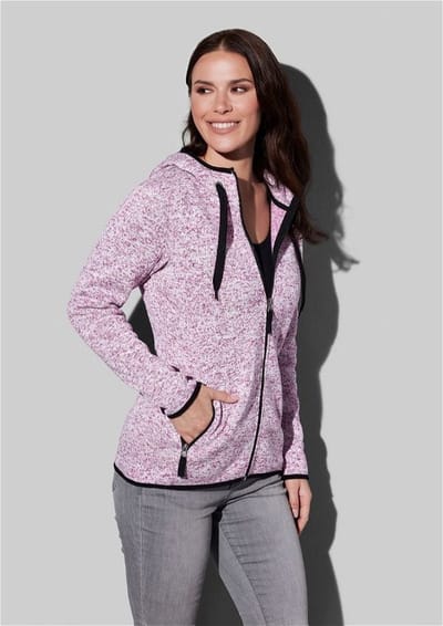 Stedman Knit Fleece Jacket Women S5950 - PURPLE MELANGE - XL