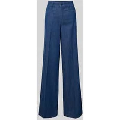 Wide leg jeans met persplooien
