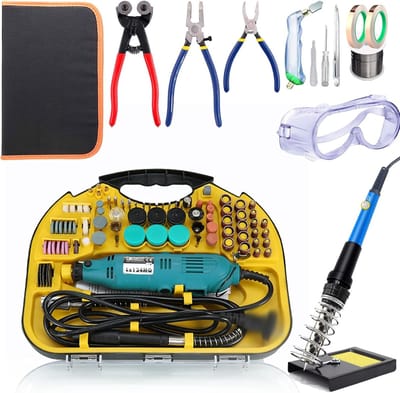 Glas Snijgereedschap Set - Mozaïek Tool Kit - Glasbewerking Knutselen - Compleet Starterspakket - 35 x 33 x 15 cm