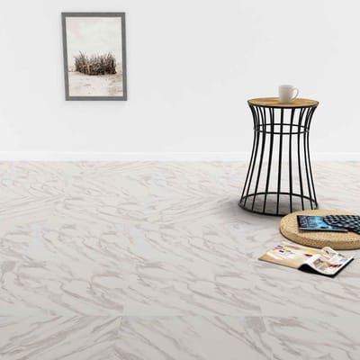 vidaXL - Vloerplanken - Wit - Marmer - 5,11 - m² - 55 - st - PVC