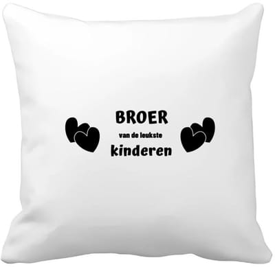 Akyol - broer van de leukste kinderen Kussen hoes - Broer - de leukste broer - verjaardag - cadeautje voor broer - kado - geschenk - 40 bij 40 cm