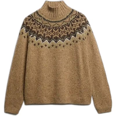 Superdry - Fairisle trui met hoge hals - Dames - Sweaters