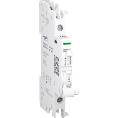 Schneider Electric Acti9 Signal & Alarm contact iOF 1OC 2mA to 100mA for iC60 RCBO iC40 iCV40 screw terminal top & bottom 24...230V AC & 24...220V DC