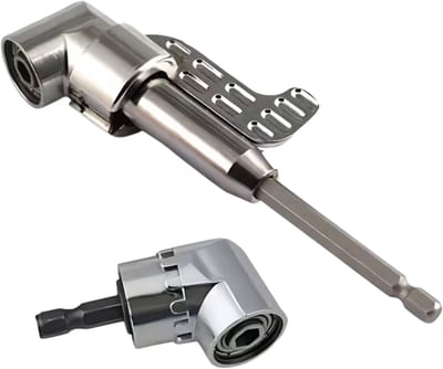 Vixson - Haakse Boorkop Adapter - Haakse Bithouder 105 Graden - Magnetisch Booropzetstuk 1/4" Hex - Voor Krappe Ruimtes - 2 stuks - RIGHTADAP