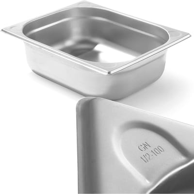 HENDI Gastronorm container – 6,5L – versterkte hoeken – roestvrij staal – 100mm hoog