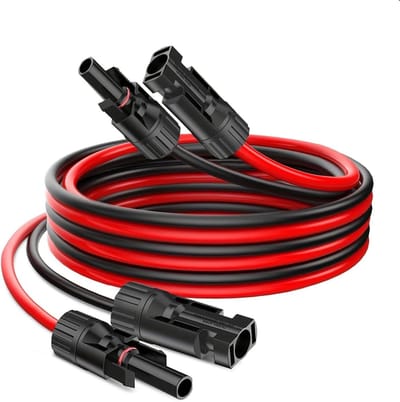 Zonnepaneel Kabel - Verlengkabel Solar - Energie Opwekken - Waterdichte Connector - 14Awg - Zwart