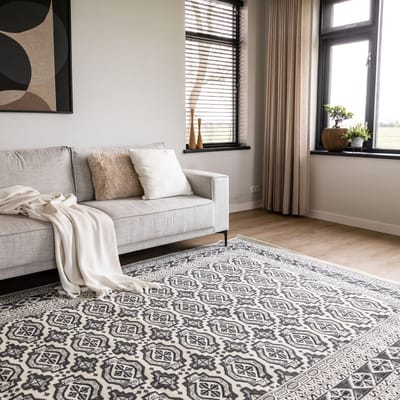 Vintage vloerkleed Marad Grijs/Antraciet Interieur05 - 160 x 225 cm - (M)