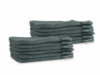 Eleganzzz Washandjes - Set van 12 - Washand 16x21cm - 420 gr/m2 - 100% Katoen - olive green