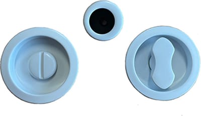 Schuifdeur toiletrozet Colombo Design - Rond - Kleur Wit - Diameter 57 mm