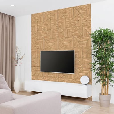 Zelfklevende vinyl muurbekleding op rol per meter - Muursticker met houtnerfpatroon - TESSELLA - 60x200cm
