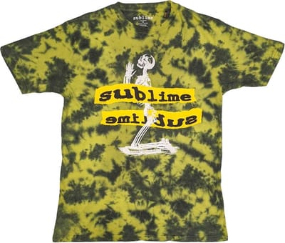 Sublime - Praying Skeleton Heren T-shirt - S - Geel