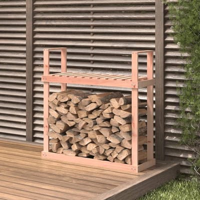 Houtrek Buiten - Brandhout Opslag - Open Haard Voeden - Houdt Hout Droog - 110x35x1085 cm - Houtkleur
