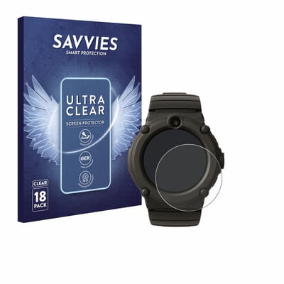 Savvies - Screenprotector voor Watchmark GPS WATCH Kids - Folie Beschermfolie transparant 18 Stuks
