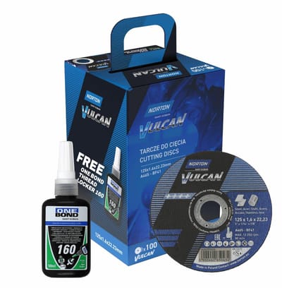 Norton Vulcan Serie - Snijschijf - 125mm Diameter - 1,6mm Dikte - Voor Staal en INOX