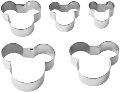 set van 5 koekjesvormen - Uitsteekvormpjes Set - beer koekjesvormer - verschillende afmetingen - zilver - Uitstekers - Koekjes - 7.9*7.2*2.5cm - roestvrij staal