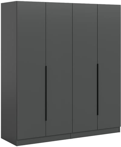 xonox.home Kopenhagen kledingkastcombinatie (B/H/D: 160x180x52 cm) in antraciet