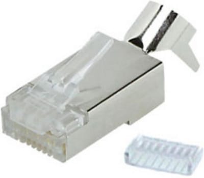 RJ45 krimp connector (STP) voor CAT6a/7/7a netwerkkabel (vast/flexibel) - per stuk (2-delig)