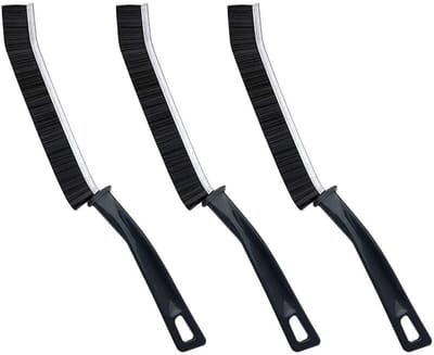 Dailygoods- Hoekreinigingsborstel - 3 Stuks - Hardborstelharen - Ergonomisch Handvat - Ultrafijne PET-Borstelkop - Eenvoudige Reiniging - Reinigingsborstel