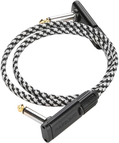 RockBoard Tweed Series Flat Patch Cable Salt&Pepper 60 cm