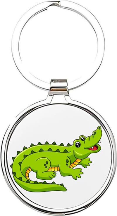 Akyol - Krokodil Sleutelhanger - krokodil - dierenliefhebbers - Krokodil - croc - dierentuindieren - kaaiman - danger - roofdier - reptiel - aligator - gavialen - krokodilachtigen dieren - dierentuin - safari - crocodile - 4 x 7,5 CM