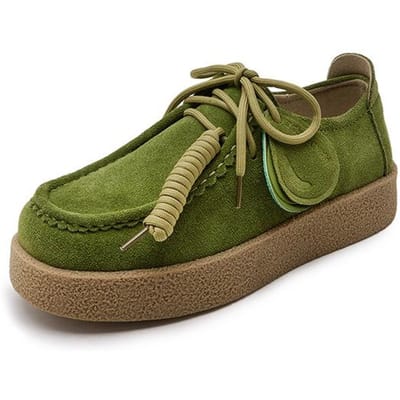 Dames Schoenen Suède Leer Casual Platte Schoenen Leer Enkele Schoenen Dames Lopen Antislip Chaussure Femme Zapatos De Mujer 38 brown