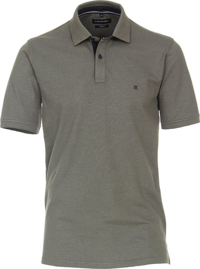 Casa Moda Polo Shirt Comfort Fit Effen Stretch Groen - M