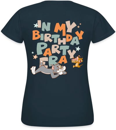 Tom And Jerry Verjaardagsontwerp T-Shirt Dames